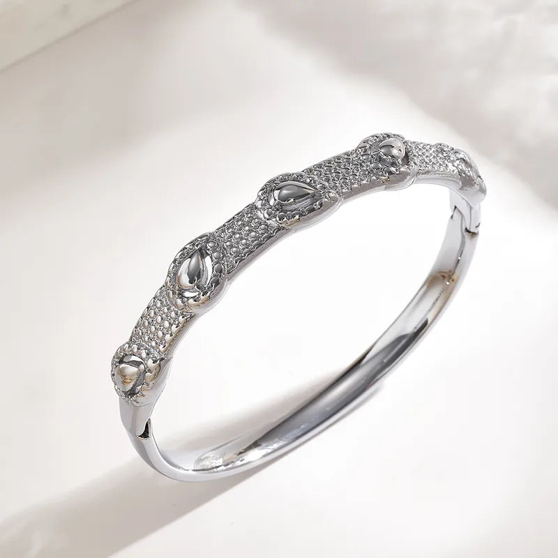 The Athena Column & Droplet Bangle | 18K Gold PVD