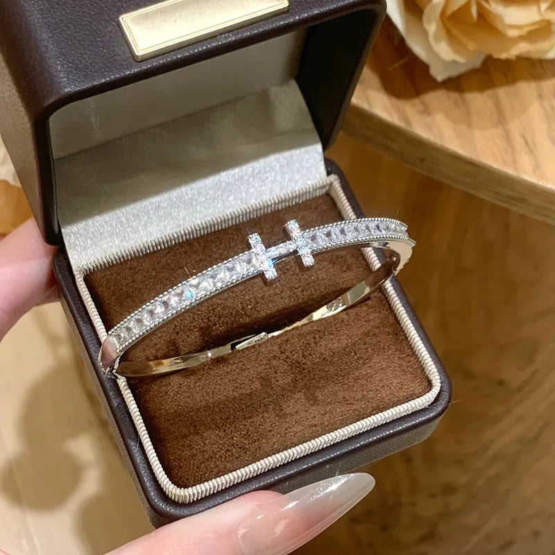The Monogram H 18K Gold Plated Tennis Bangle
