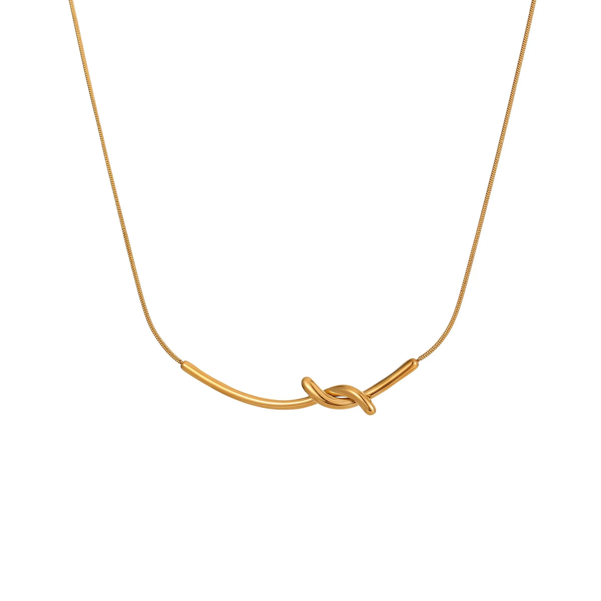 The Elodie Sculpted Infinity Knot Pendant Necklace