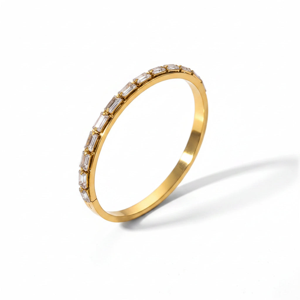 The Athena Stackable Luxury Bangle | 18K Gold PVD