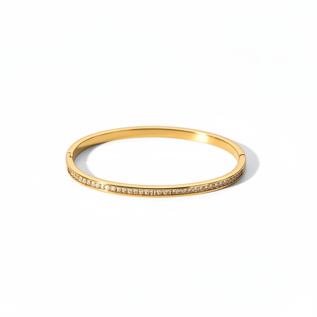 The Athena Stackable Luxury Bangle | 18K Gold PVD
