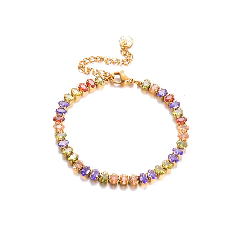 The Chroma Dainty Floating Zircon Statement Tennis Strand