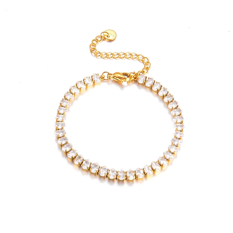 The Chroma Dainty Floating Zircon Statement Tennis Strand