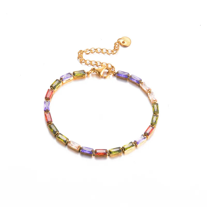 The Chroma Dainty Floating Zircon Statement Tennis Strand