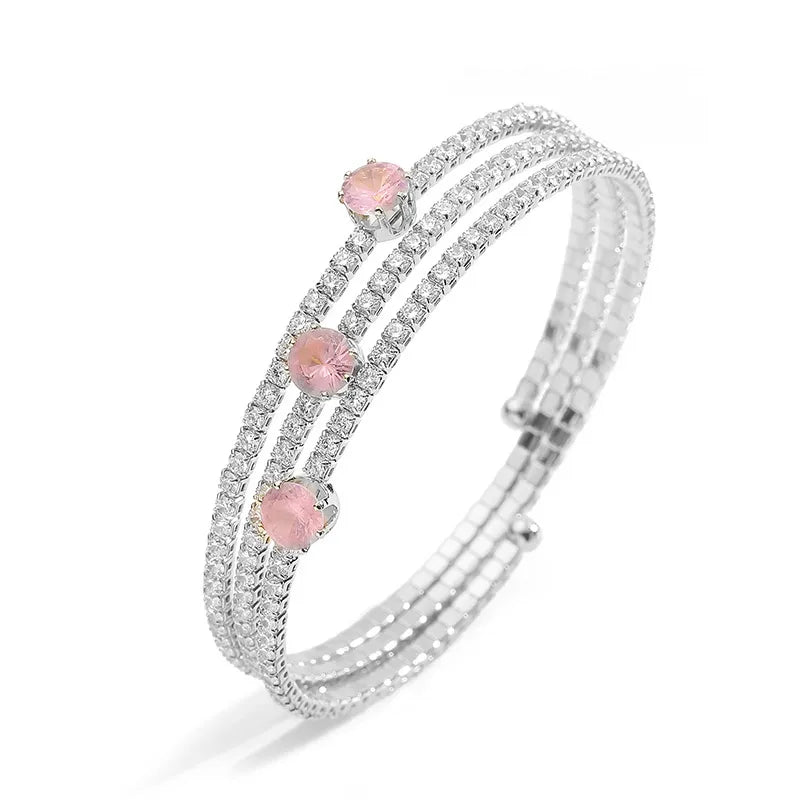 Seraphina Multi-Strand Floating Solitaire Statement Cuff
