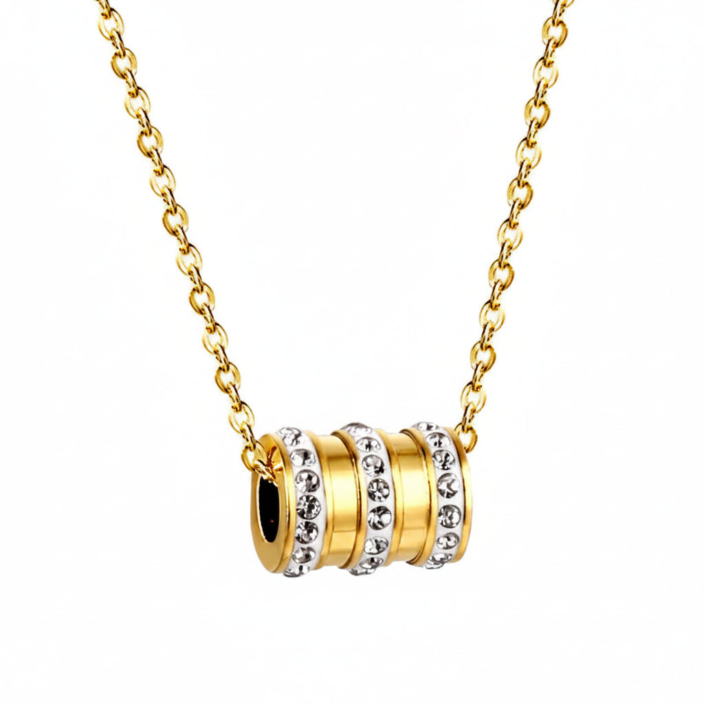 The Soleil Geometric Sunburst Statement Necklace