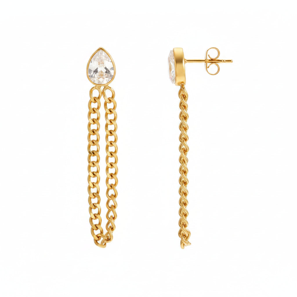 Tarnish-Free Stainless Steel Front-to-Back Draping Tassel Drops