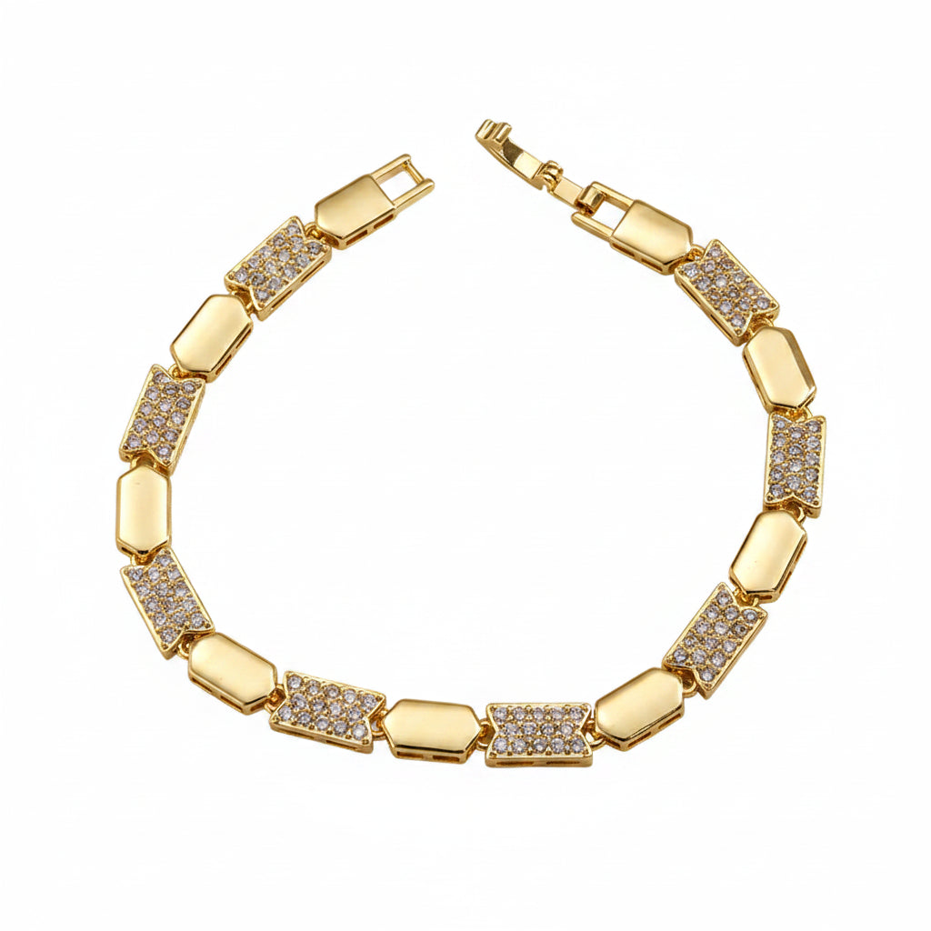 The Venetian Pave Geometric Statement Bracelet