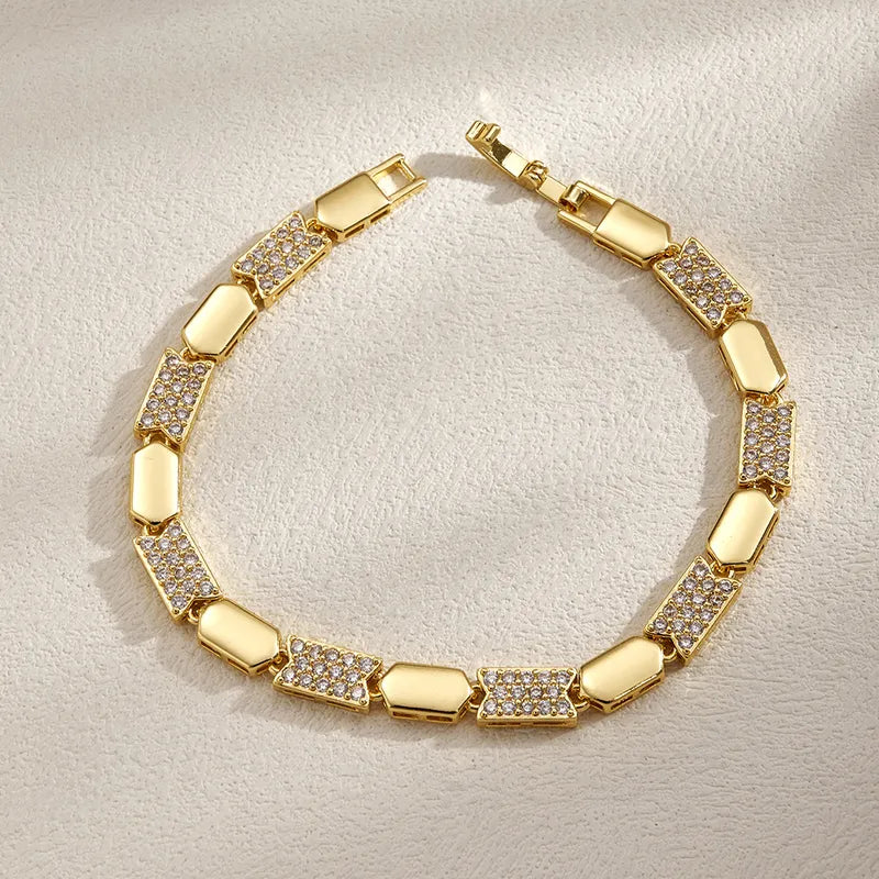The Venetian Pave Geometric Statement Bracelet