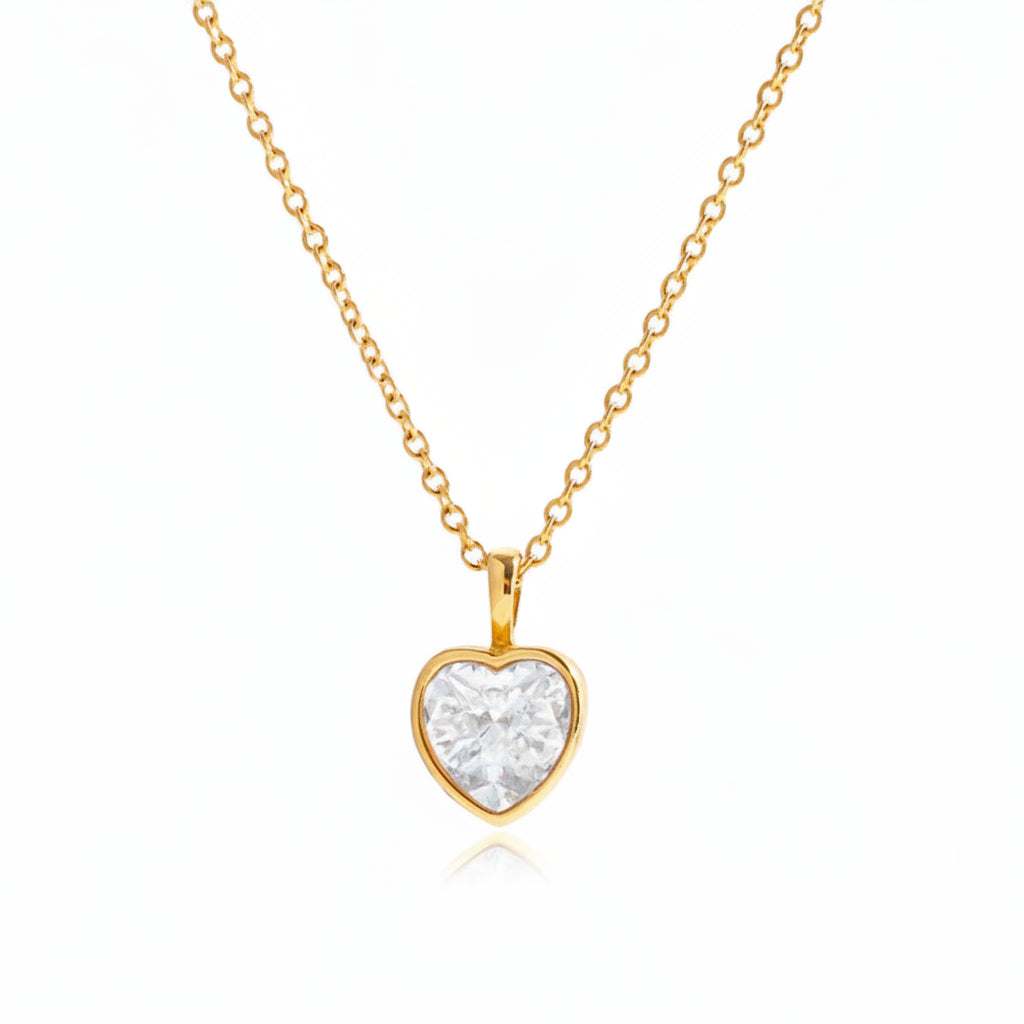 Tarnish-Free 18K Gold PVD Geometric Solitaire Choker