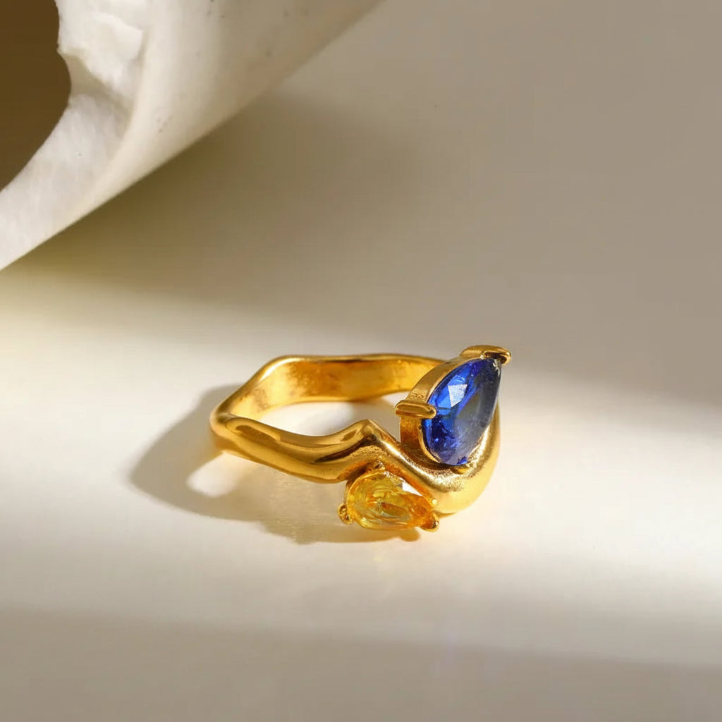 The Cleo Waterproof 18K Gold Sleek Serpent Wrap Ring