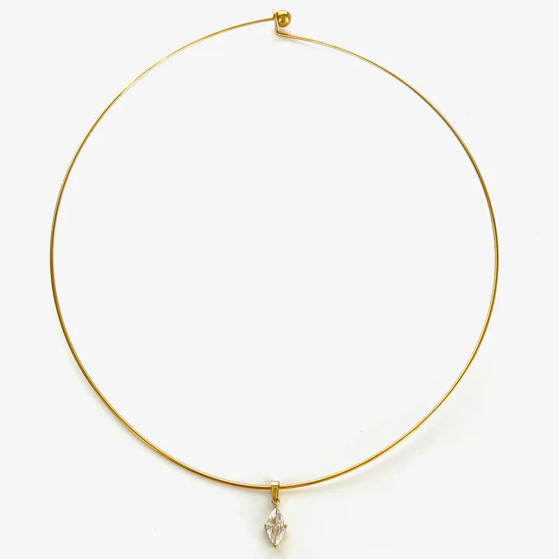 The Carina 316L Stainless Steel Claw Solitaire Collar