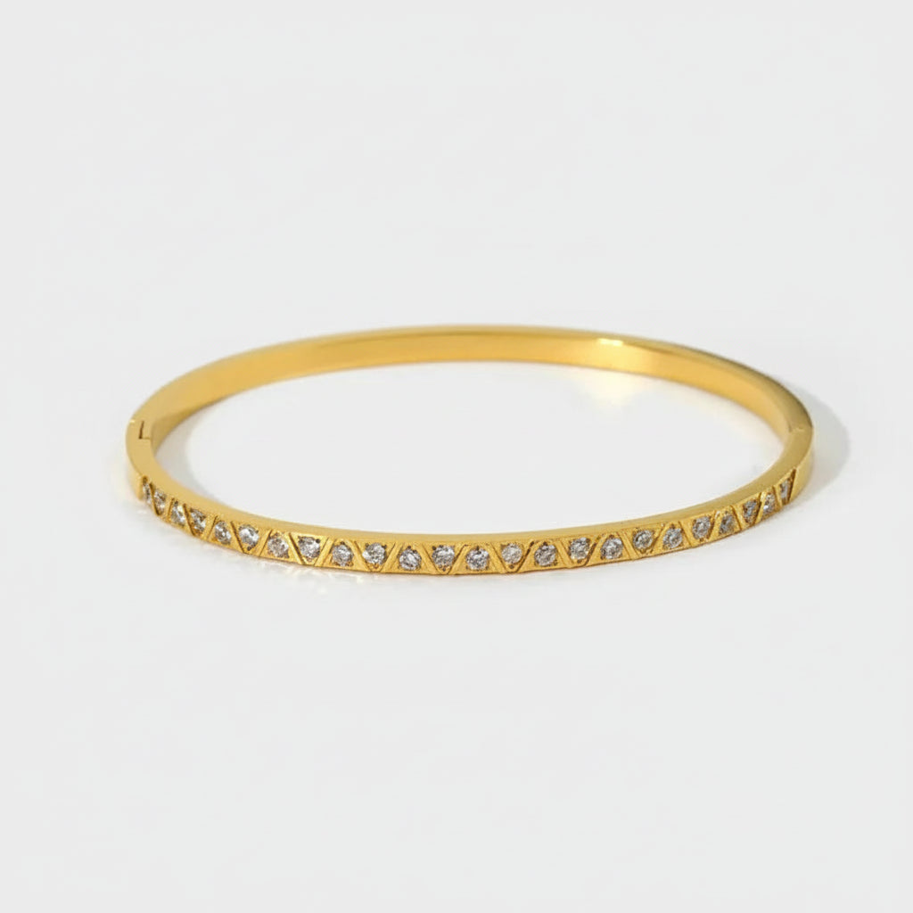 The Luminary Geometric Bangle | 18K Gold PVD