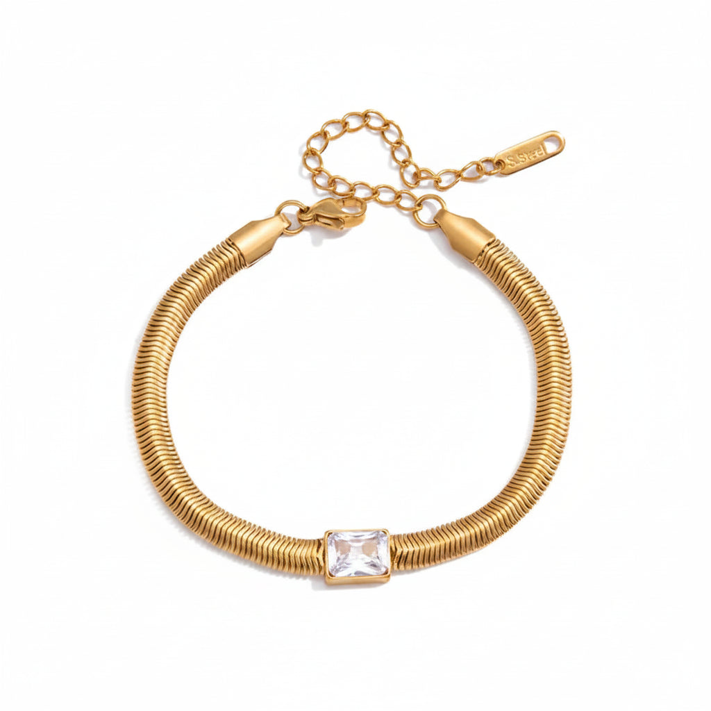 The Laurent Life-Proof PVD Coated Sleek Herringbone Cuff