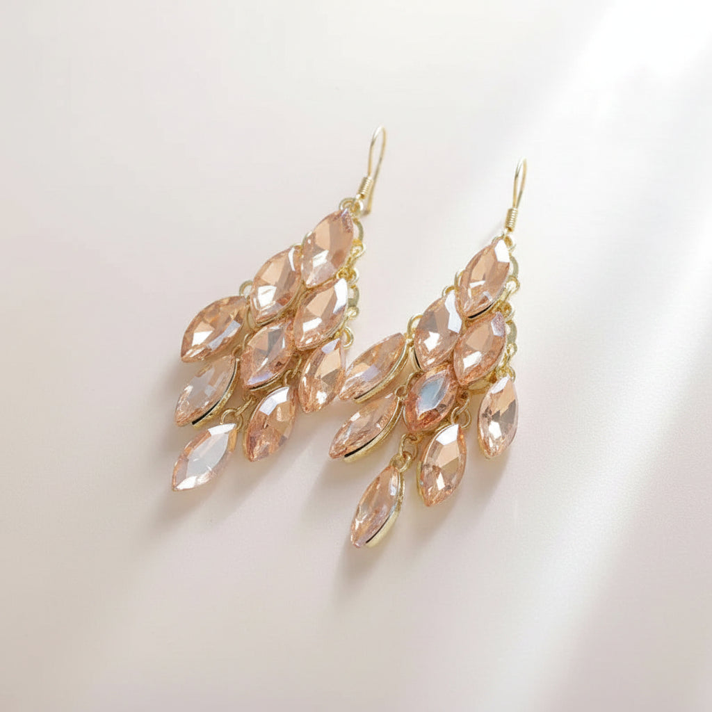 The Genevieve Cascading Crystal Chandelier Earrings