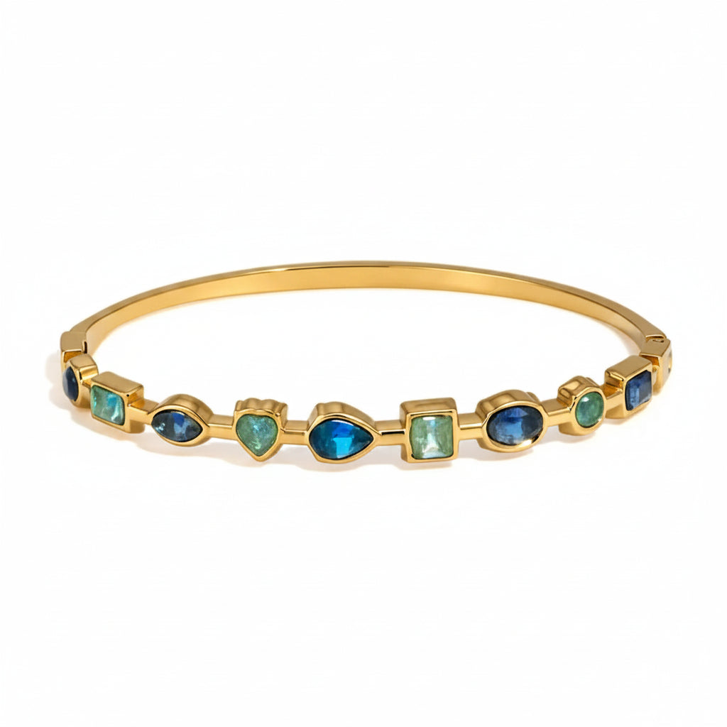 Riviera Candy-Toned Non-Tarnish Zircon Mosaic Cuff