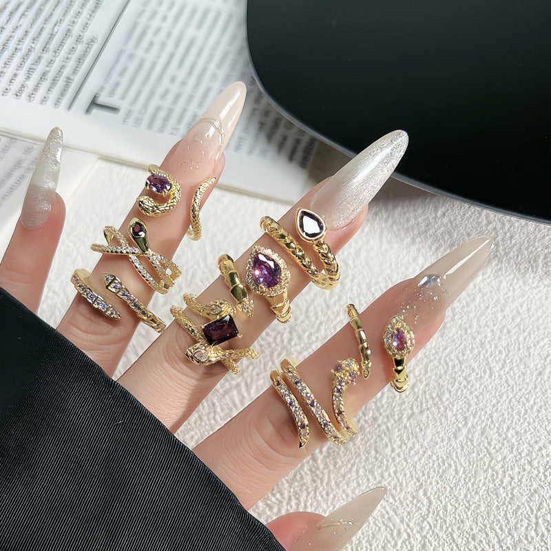 The Cleo Mystic Snake Adjustable Statement Ring