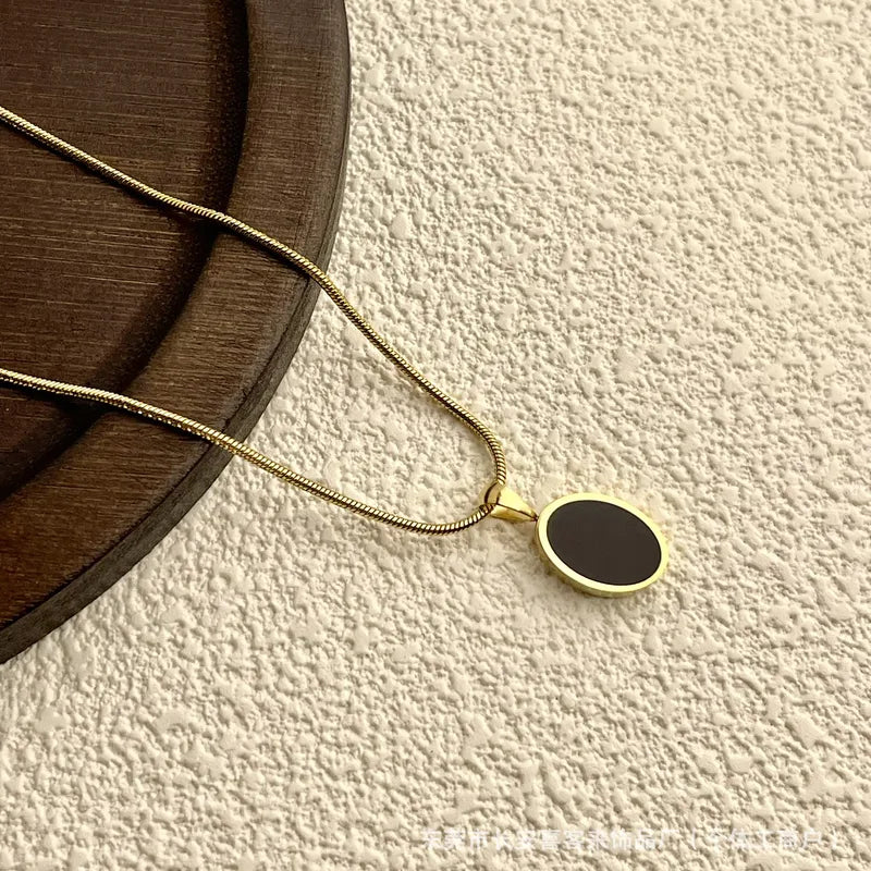 The Soraya Waterproof Oval Mother of Pearl Necklace