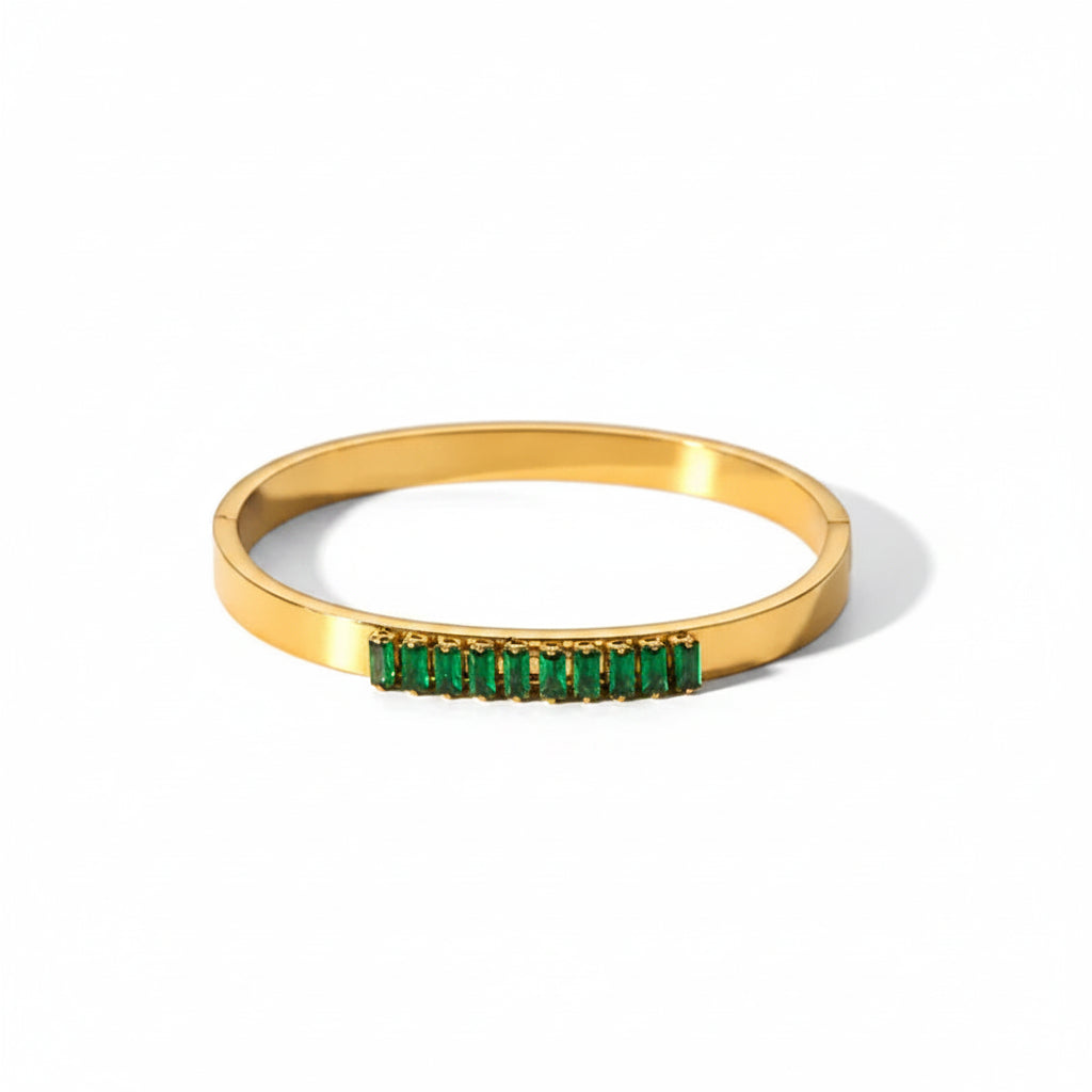 The Athena Stackable Luxury Bangle | 18K Gold PVD