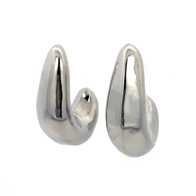 The Muse 18K Gold PVD Coated Hollow Dome Hoop Earrings