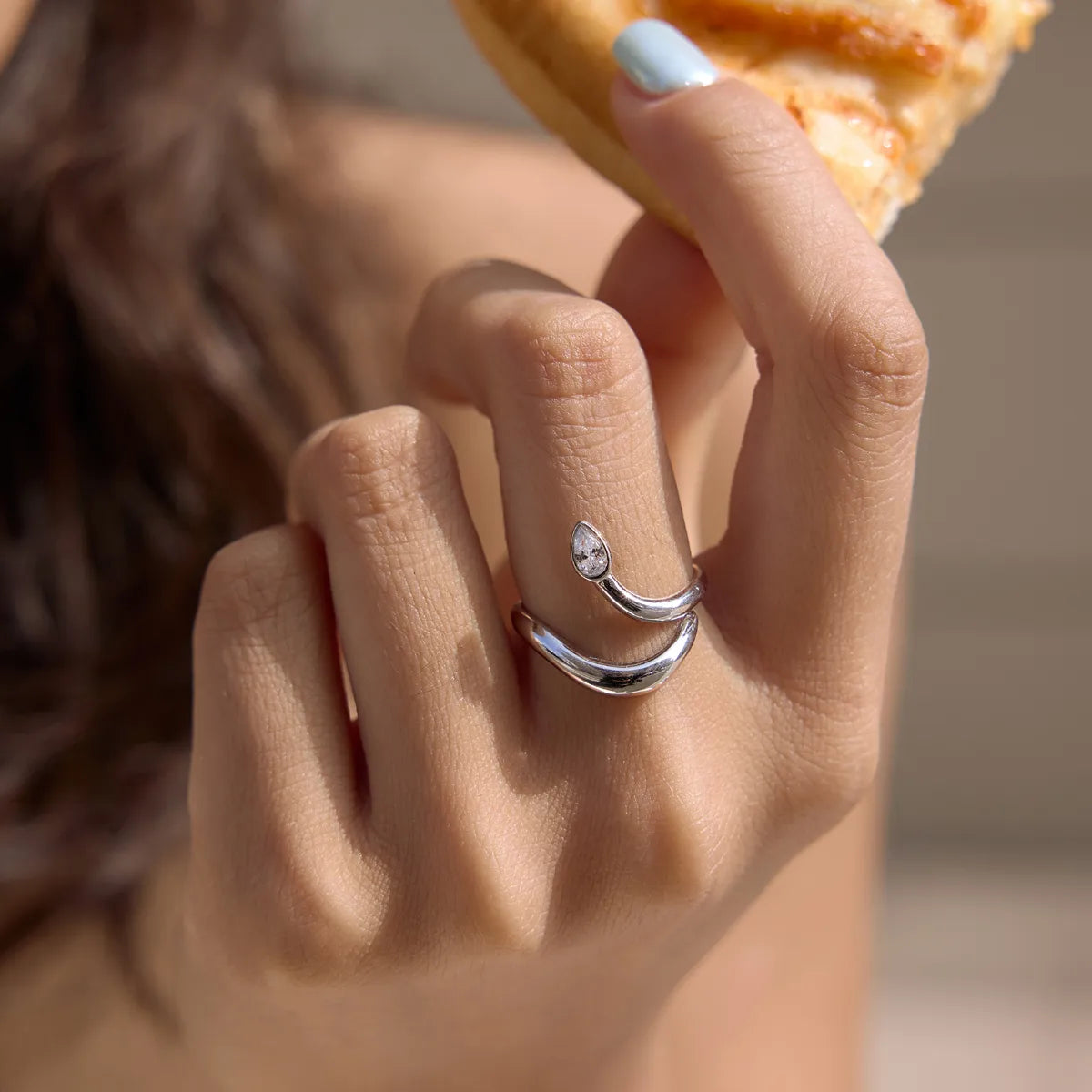 The Cleo Waterproof 18K Gold Sleek Serpent Wrap Ring