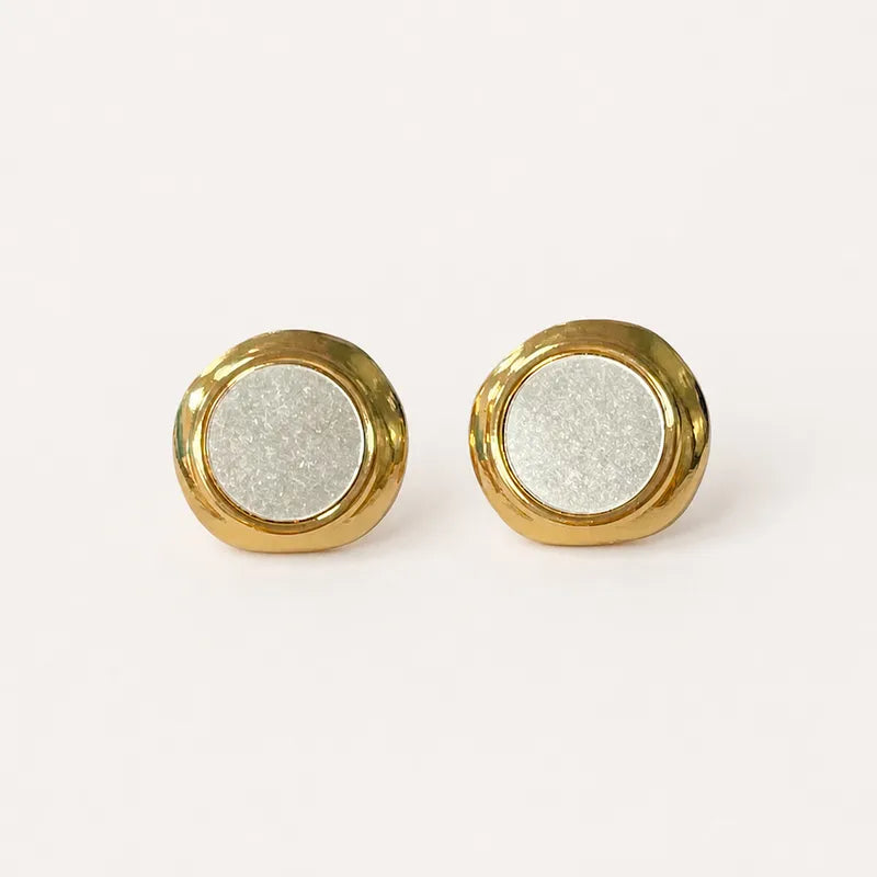 The Celine 18K Gold PVD Coated Chunky Sandblasted Studs