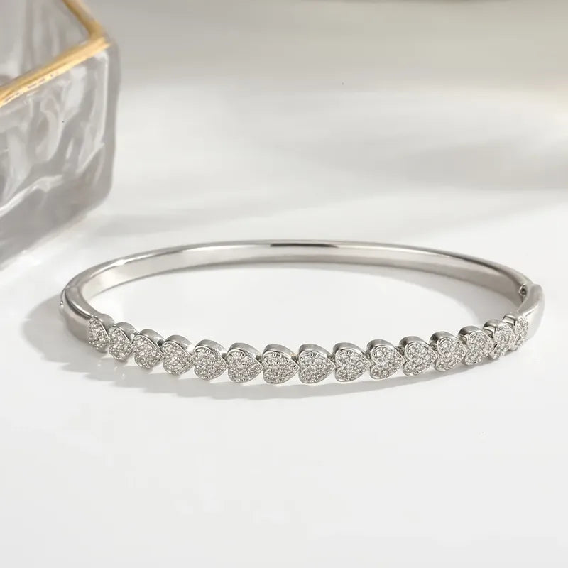 The Diana Fluted Geometric Zircon Bangle