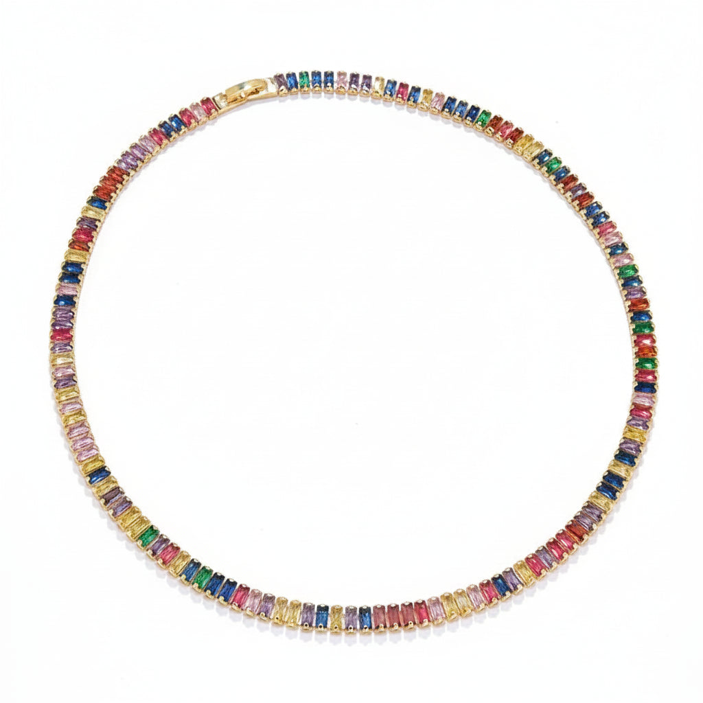 The Celine Geometric Ice Collar Necklace