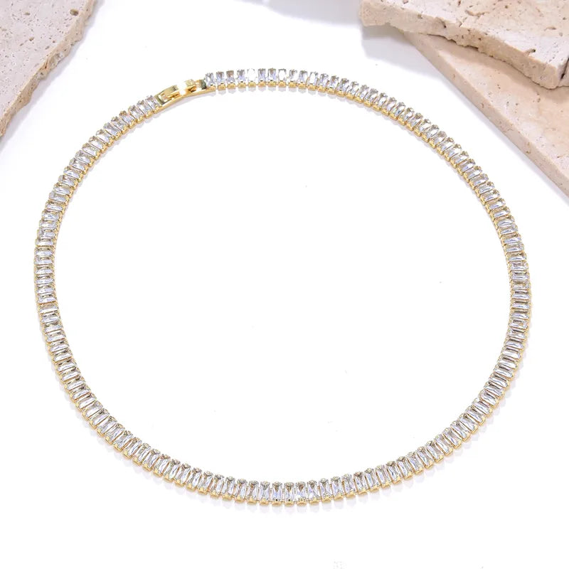 The Celine Geometric Ice Collar Necklace