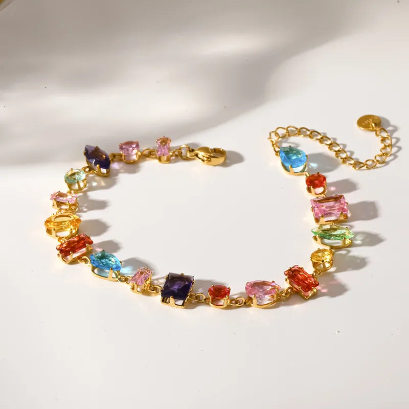 The Solis Geometric Crystal Drop Bracelet