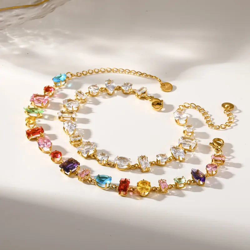 The Solis Geometric Crystal Drop Bracelet