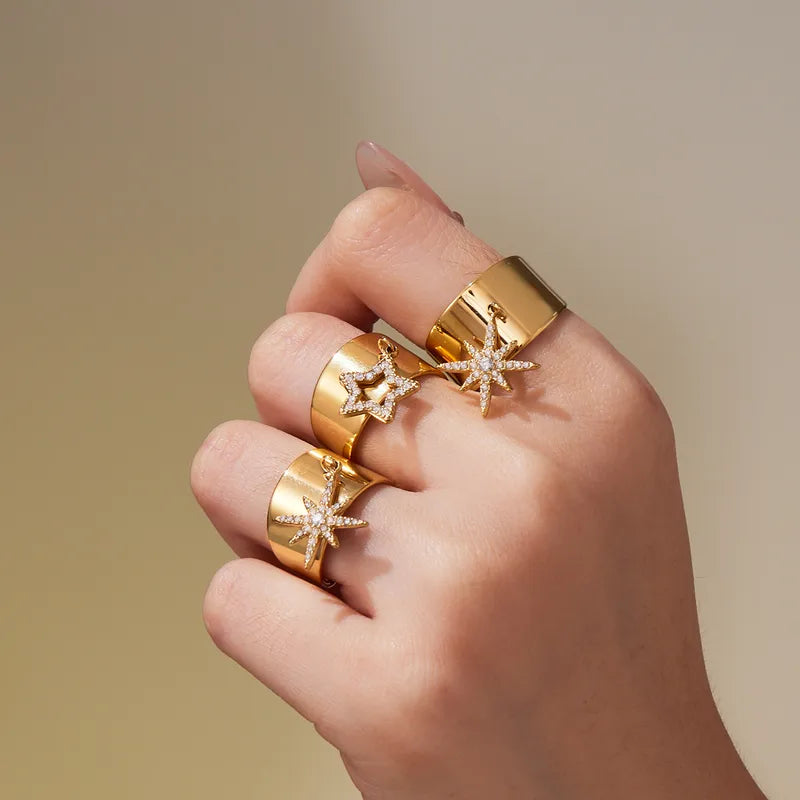 The Talia Waterproof 18K Gold Multi-Layer Emerald-Cut Ring