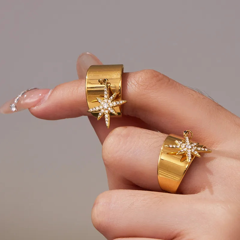 The Talia Waterproof 18K Gold Multi-Layer Emerald-Cut Ring