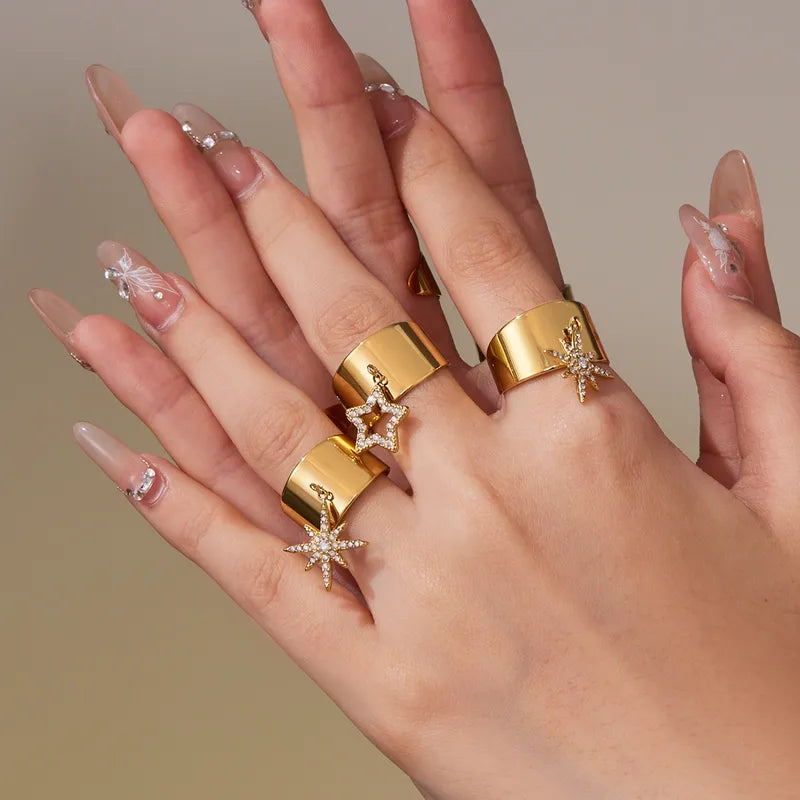 The Talia Waterproof 18K Gold Multi-Layer Emerald-Cut Ring