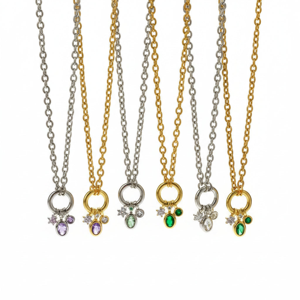 The Tarot Celestial Charm Tarnish-Free Collier