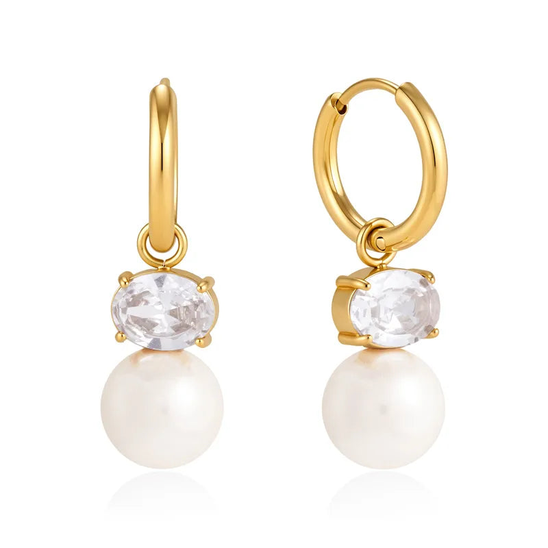 The Riviera 18K Gold PVD Coated Statement Pearl Drops