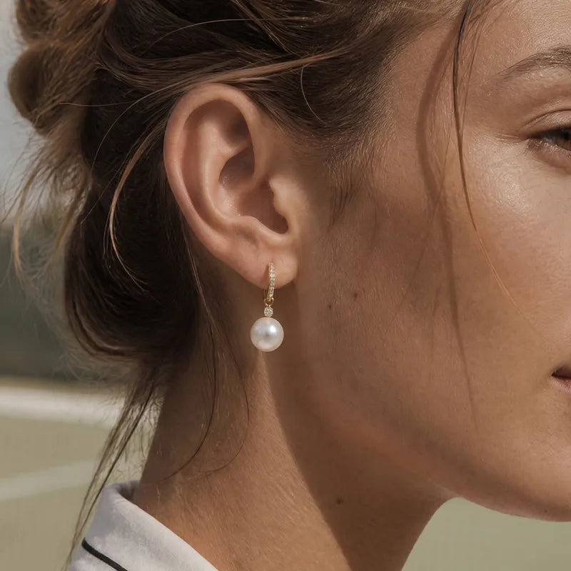 The Riviera 18K Gold PVD Coated Statement Pearl Drops