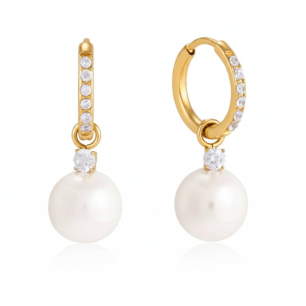 The Riviera 18K Gold PVD Coated Statement Pearl Drops