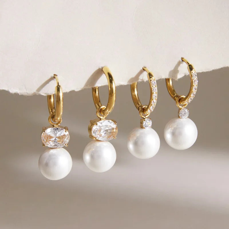 The Riviera 18K Gold PVD Coated Statement Pearl Drops
