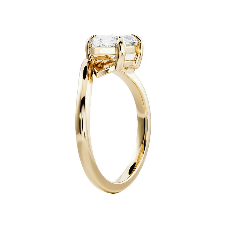 The Waterdrop Solitaire Ring in 18K Gold Plated Silver