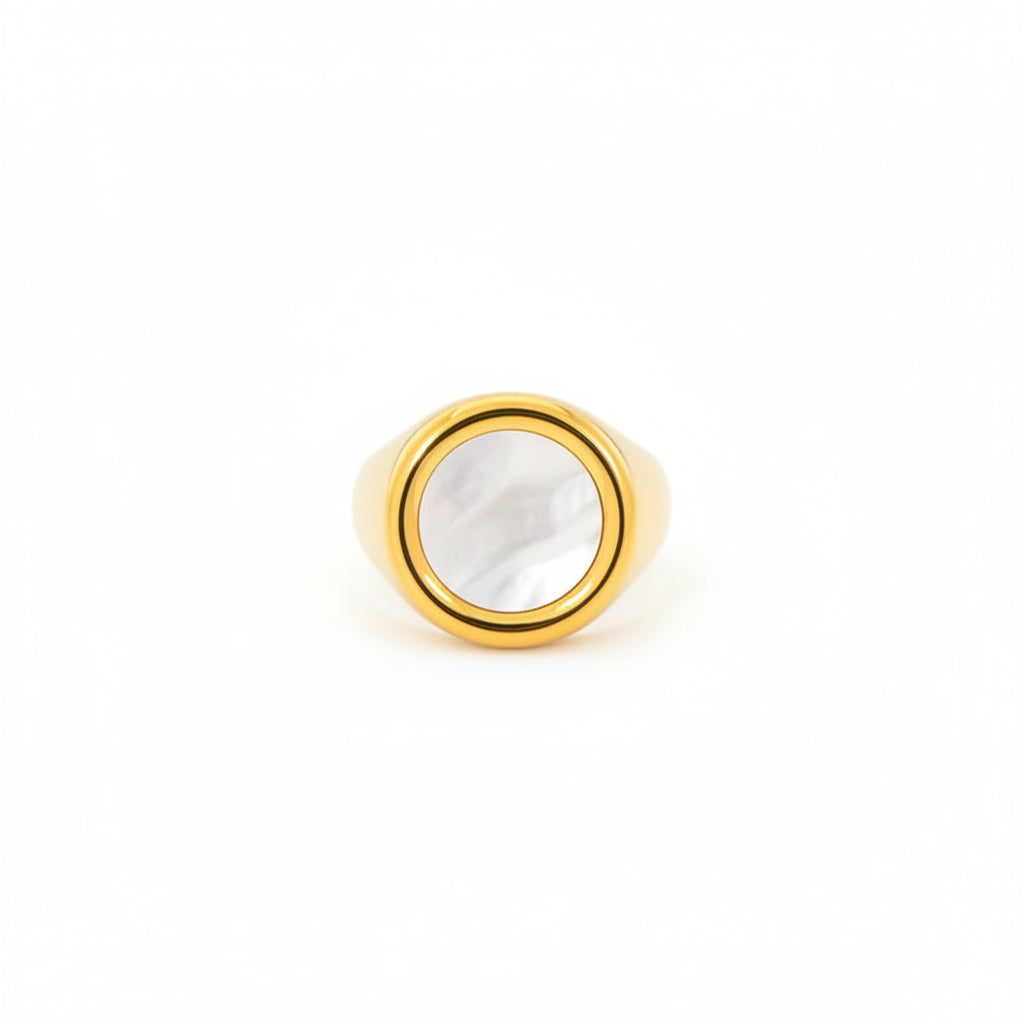 Tarnish-Free Stainless Steel Thick Pleated Dome Ring
