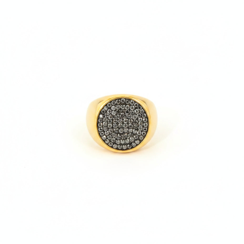 Tarnish-Free Stainless Steel Thick Pleated Dome Ring