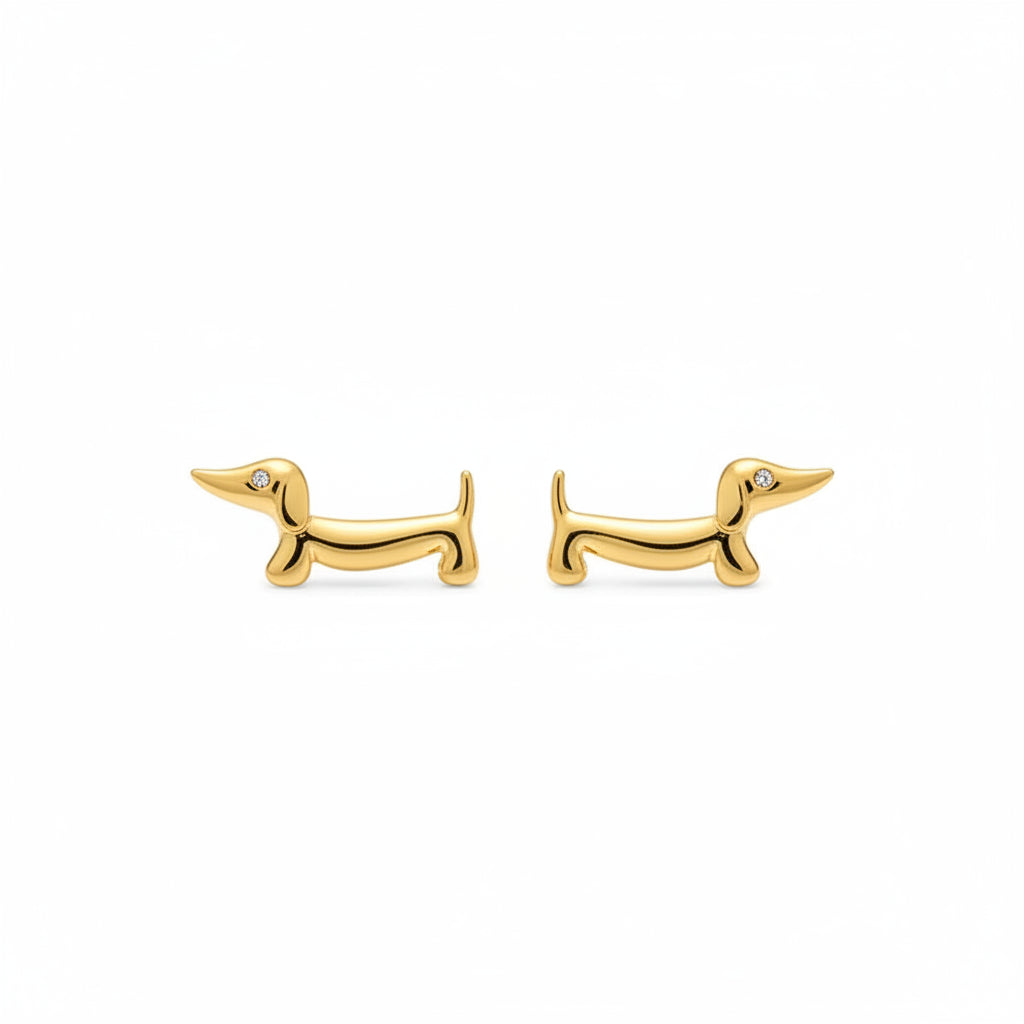 Tarnish-Free Stainless Steel Sculptural Molten Gold Pearl Earrings