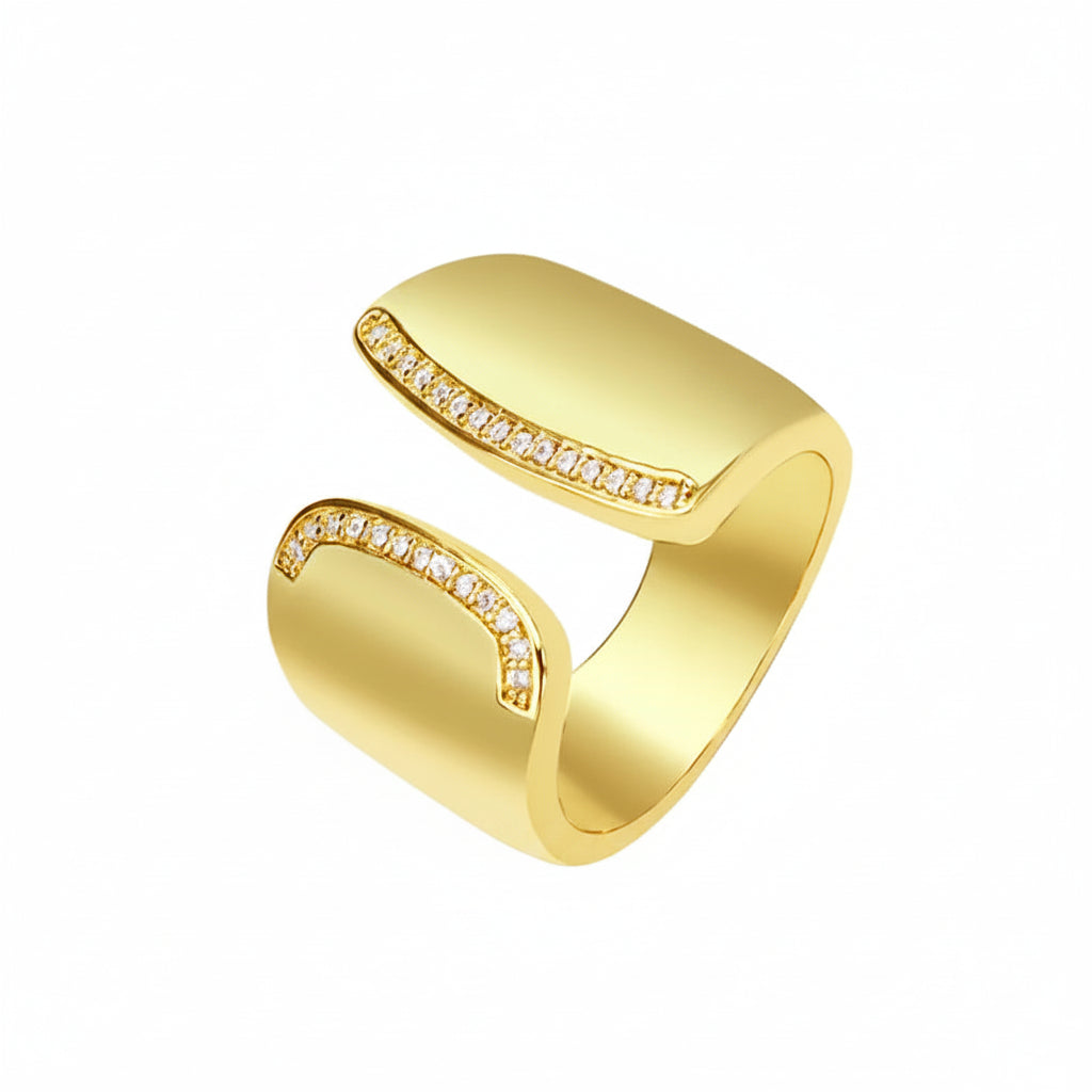 The Ritz Tiered Lattice Micro-Pavé Cocktail Band