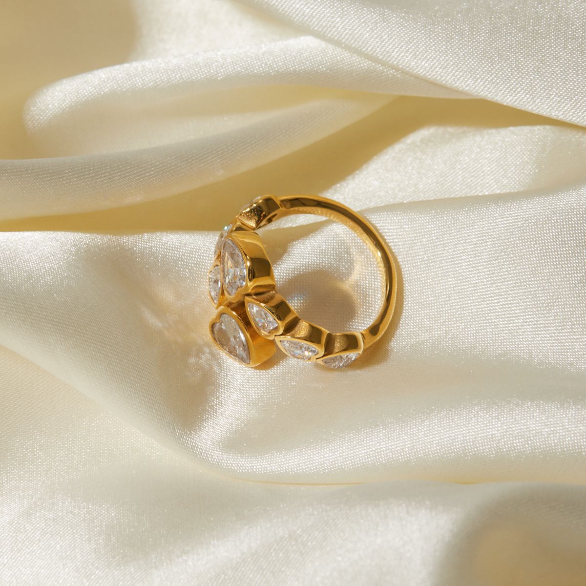 Romy 18K Gold Plated Sculptural Heart Ring