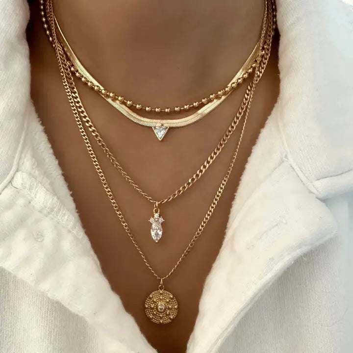 Bexley Marquise Pendant Necklace 14k Gold Filled Chain