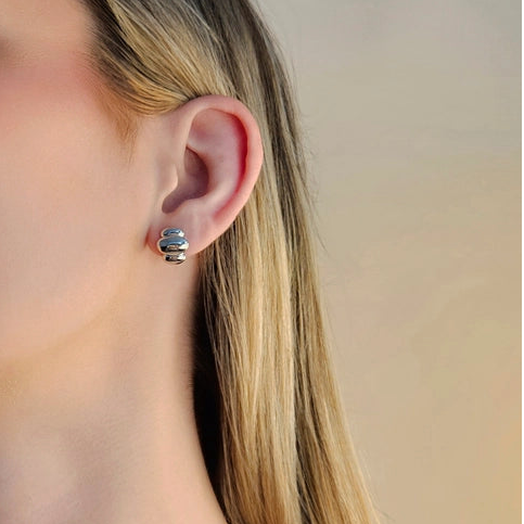 Minimalist Puffy Earrings