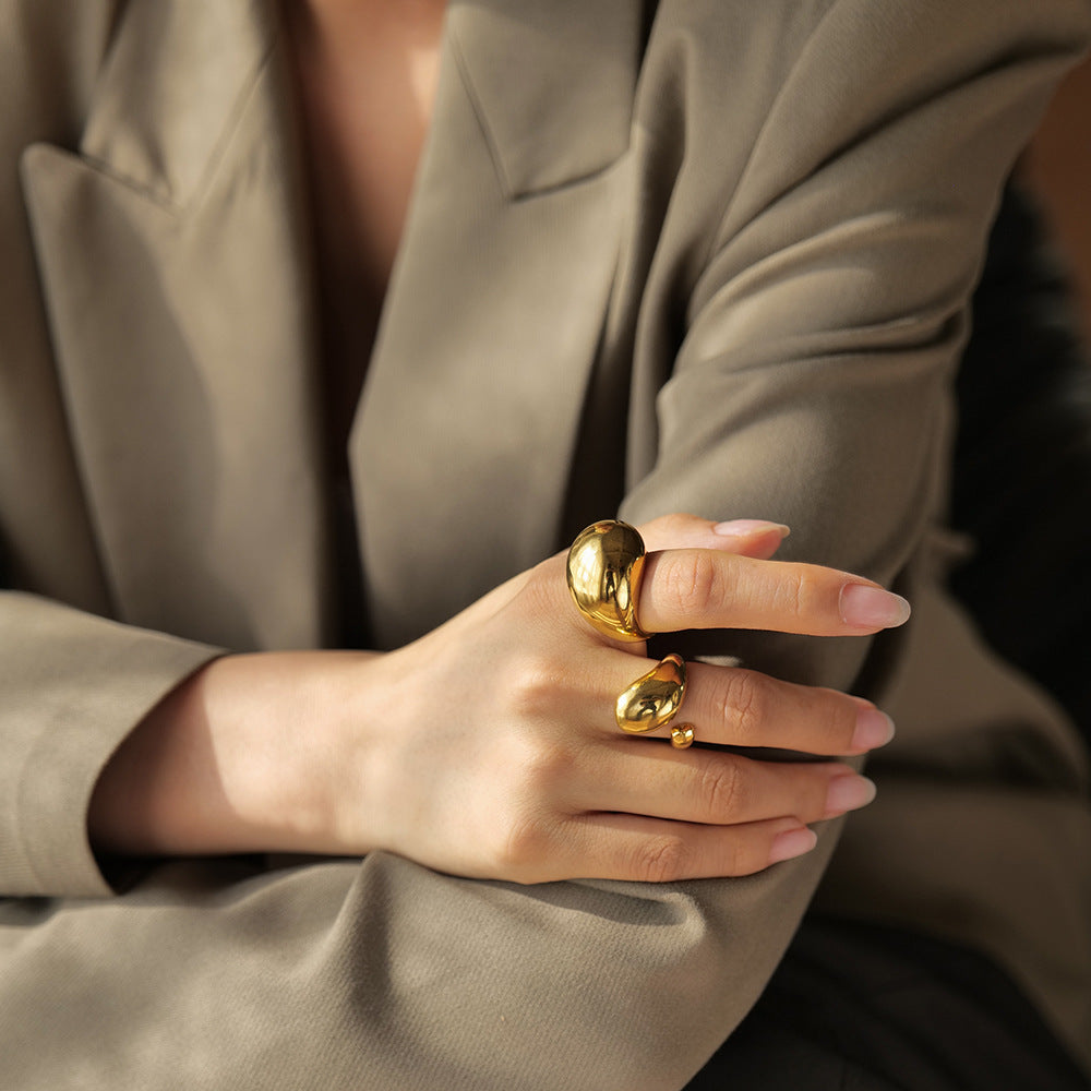 Everly 18K Gold Plated Bold Statement Ring