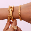 Gaia Artistic Body Silhouette Bracelet - Stainless Steel