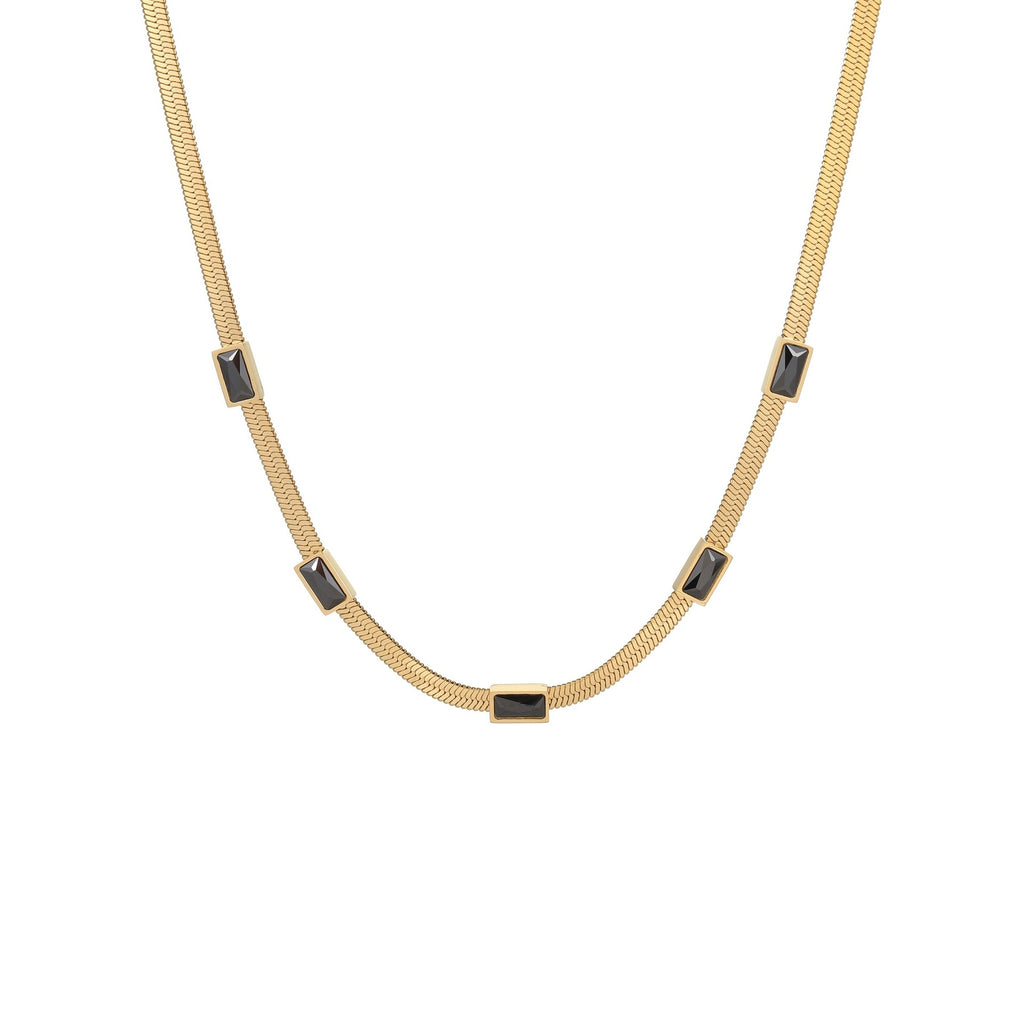 The Serene Square Zircon Snake Chain